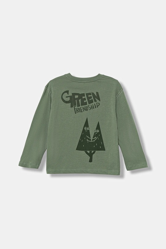 Хлопковый детский лонгслив United Colors of Benetton хлопок зелёный 3I1XG10KR.P.seasonal