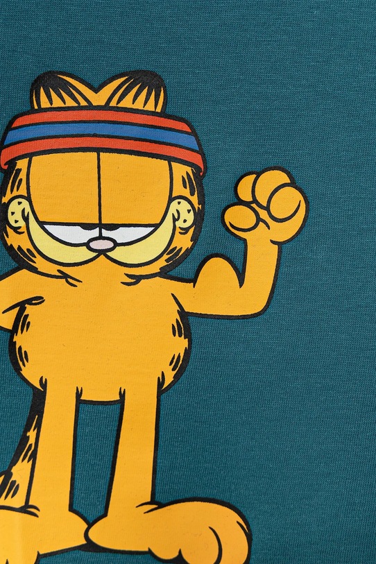 Хлопчик Дитячий бавовняний лонгслів United Colors of Benetton 35RYC10QA.G.seasonal бірюзовий