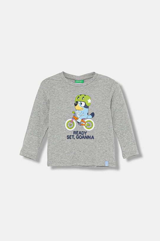 Детска блуза с дълги ръкави United Colors of Benetton памук сив 3I1XG10KH.P.seasonal