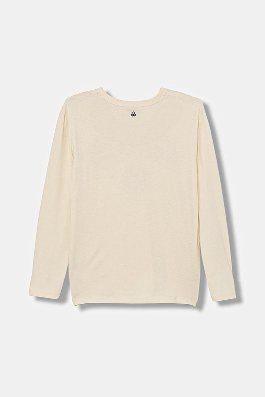 Хлопковый детский лонгслив United Colors of Benetton 3IVWC10PW.G.seasonal бежевый AW25