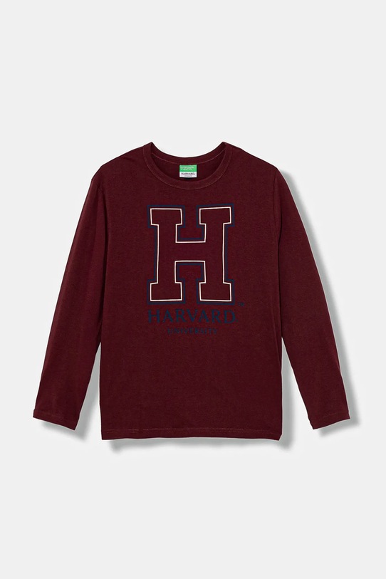 Хлопковый детский лонгслив United Colors of Benetton узор бордо 3IVWC10PW.G.seasonal