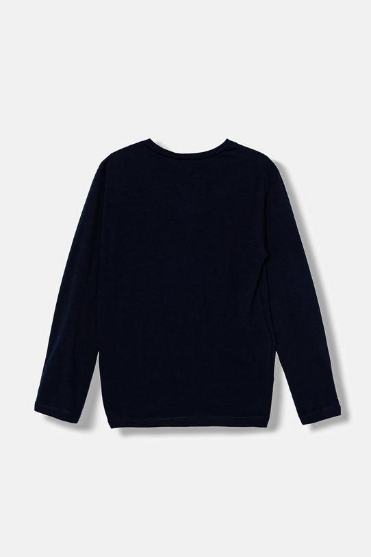 United Colors of Benetton longsleeve bawełniany dziecięcy 3JERC10QO.G.seasonal granatowy AW25