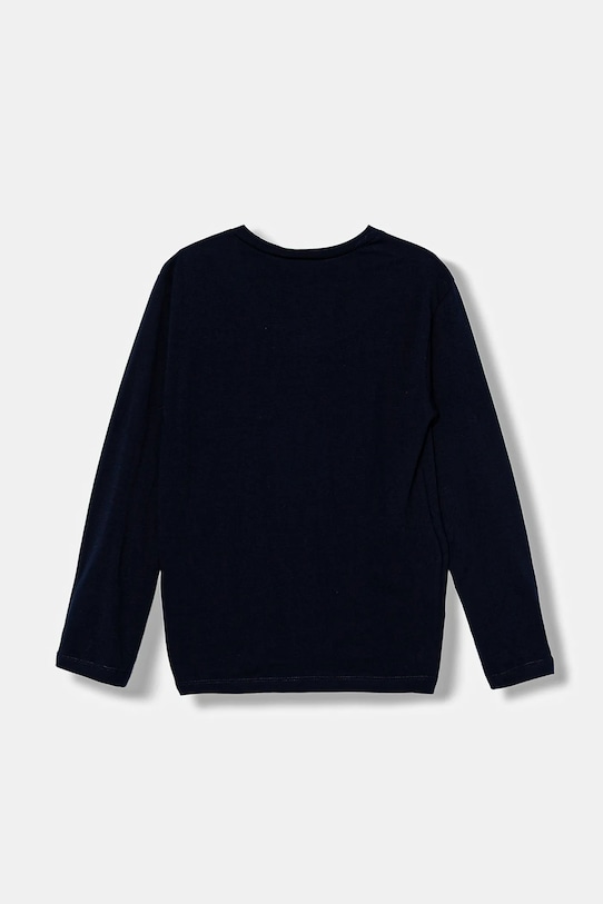 Dječja pamučna majica dugih rukava United Colors of Benetton 3JERC10QO.G.seasonal mornarsko plava AW25