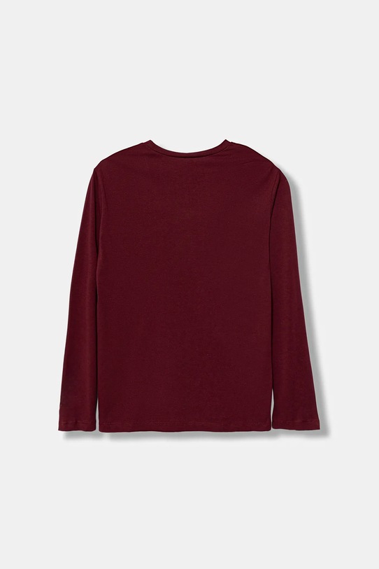 Хлопковый детский лонгслив United Colors of Benetton 3JERC10QO.G.seasonal бордо AW25