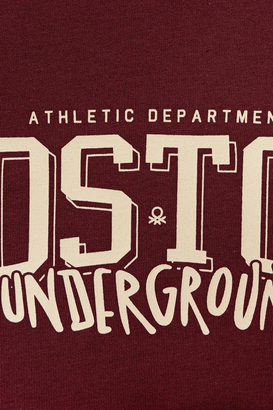 Мальчик Хлопковый детский лонгслив United Colors of Benetton 3JERC10QO.G.seasonal бордо