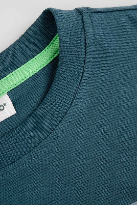 Chłopiec Coccodrillo longsleeve bawełniany dziecięcy ZC5143101VBA turkusowy