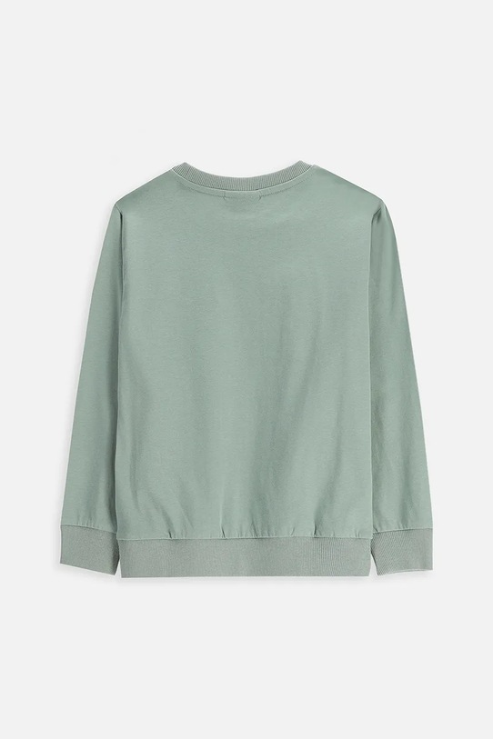 Coccodrillo longsleeve bawełniany dziecięcy ZC5143102VBA zielony AW25