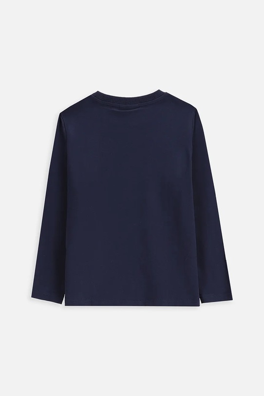Coccodrillo longsleeve bawełniany dziecięcy ZC5143104VBA granatowy AW25