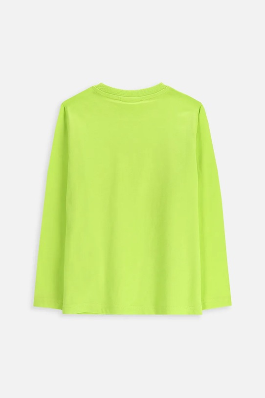 Coccodrillo longsleeve bawełniany dziecięcy ZC5143106VBA zielony AW25