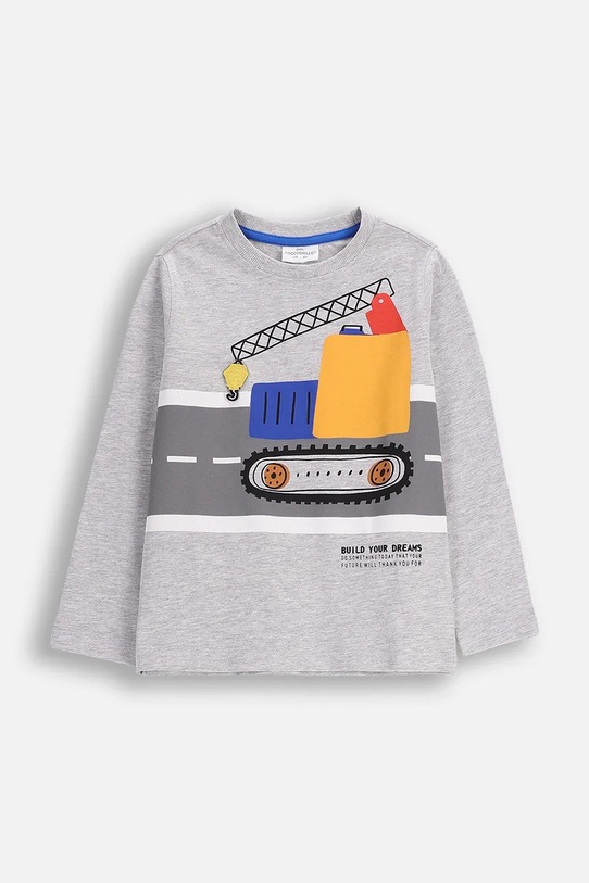 Coccodrillo longsleeve z bawełną dziecięcy pozostałe szary ZC5143101CBK