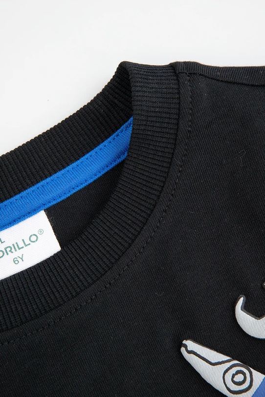 Chłopiec Coccodrillo longsleeve bawełniany dziecięcy ZC5143102CBK czarny