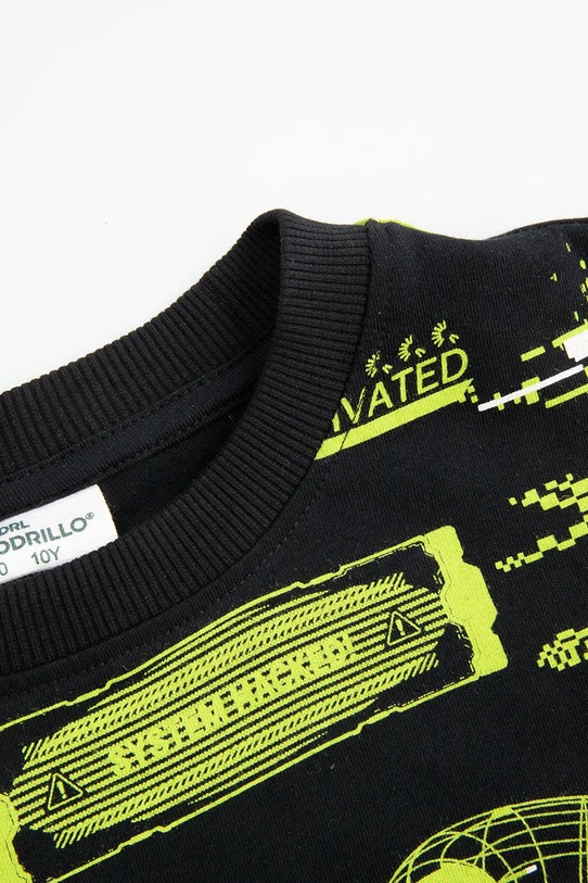 Fiú Coccodrillo gyerek pamut hosszú ujjú felső ZC5143108VBA fekete