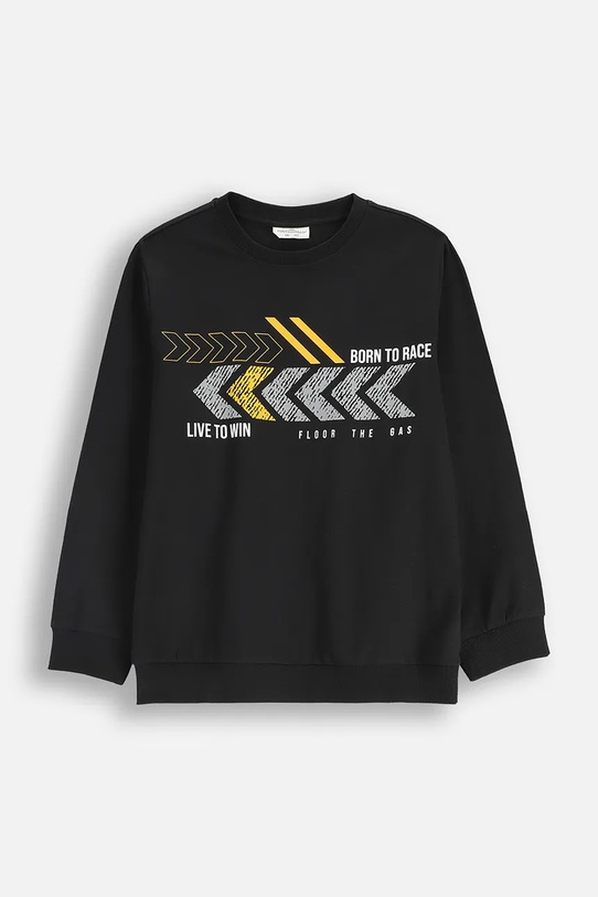Coccodrillo longsleeve dziecięcy nadruk czarny ZC5143102CBJ