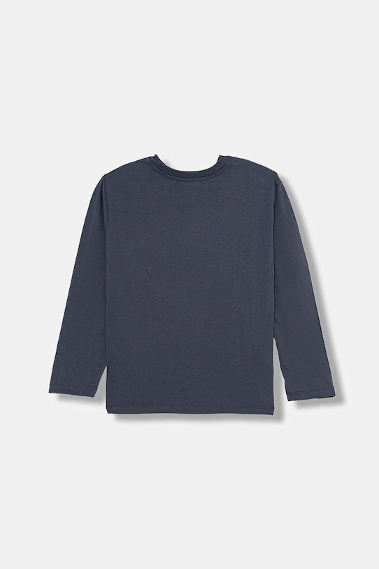 United Colors of Benetton longsleeve bawełniany dziecięcy 3ATNC10QU.G.Seasonal granatowy AW25