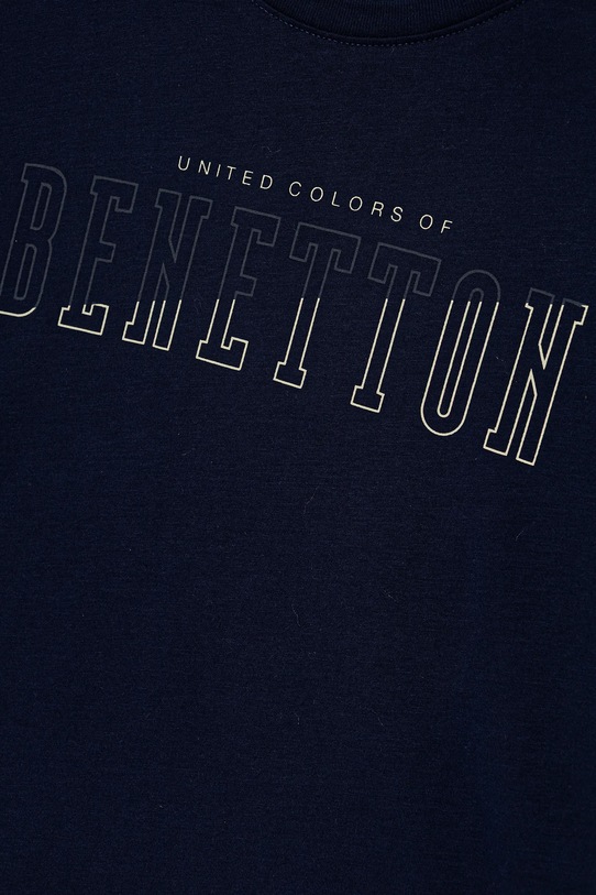 Chłopiec United Colors of Benetton longsleeve bawełniany dziecięcy 3ATNC10QU.G.Seasonal granatowy