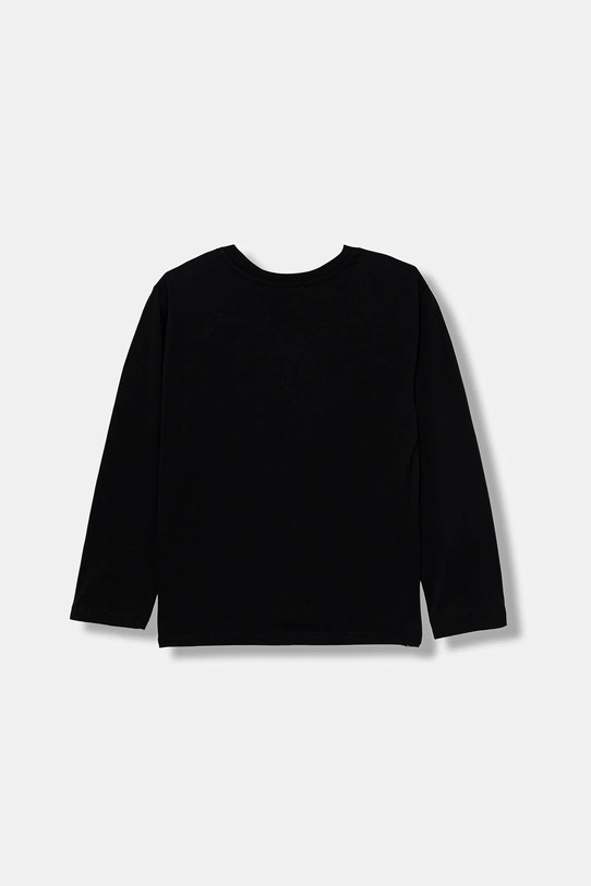 United Colors of Benetton longsleeve bawełniany dziecięcy 3ATNC10QU.G.Seasonal czarny AW25