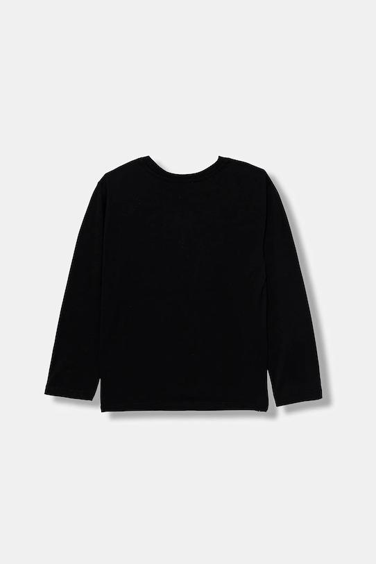 United Colors of Benetton longsleeve bawełniany dziecięcy 3ATNC10QU.G.Seasonal czarny AW25