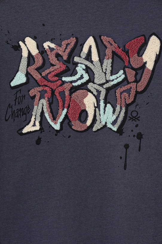 Chłopiec United Colors of Benetton longsleeve bawełniany dziecięcy 3ATNC10R7.G.Seasonal granatowy