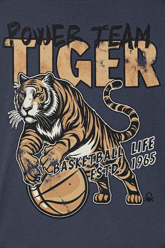 Chłopiec United Colors of Benetton longsleeve bawełniany dziecięcy 3ATNC10R8.G.Seasonal granatowy