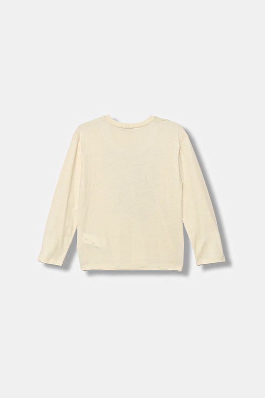 United Colors of Benetton longsleeve bawełniany dziecięcy 3ATNC10R8.G.Seasonal beżowy AW25