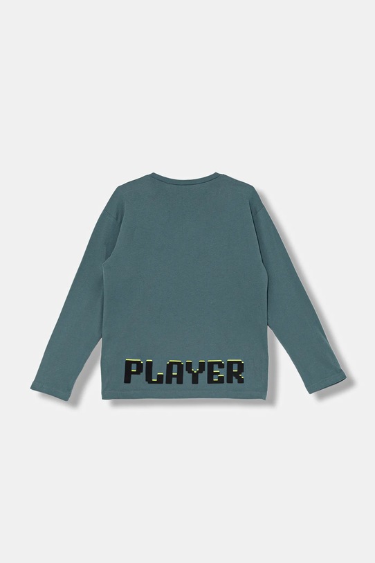 United Colors of Benetton longsleeve bawełniany dziecięcy 3ATNC10RL.G.Seasonal zielony AW25