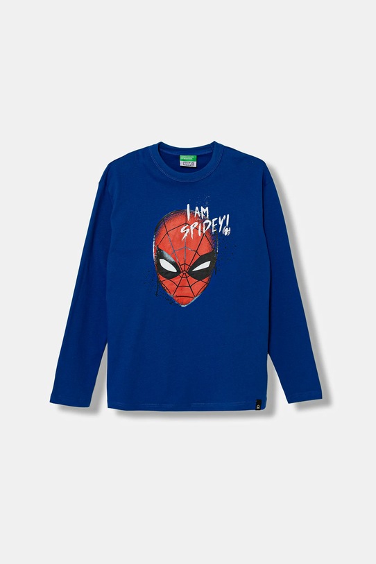 United Colors of Benetton longsleeve piżamowy dziecięcy nadruk niebieski 3ATNC10RN.G.Seasonal