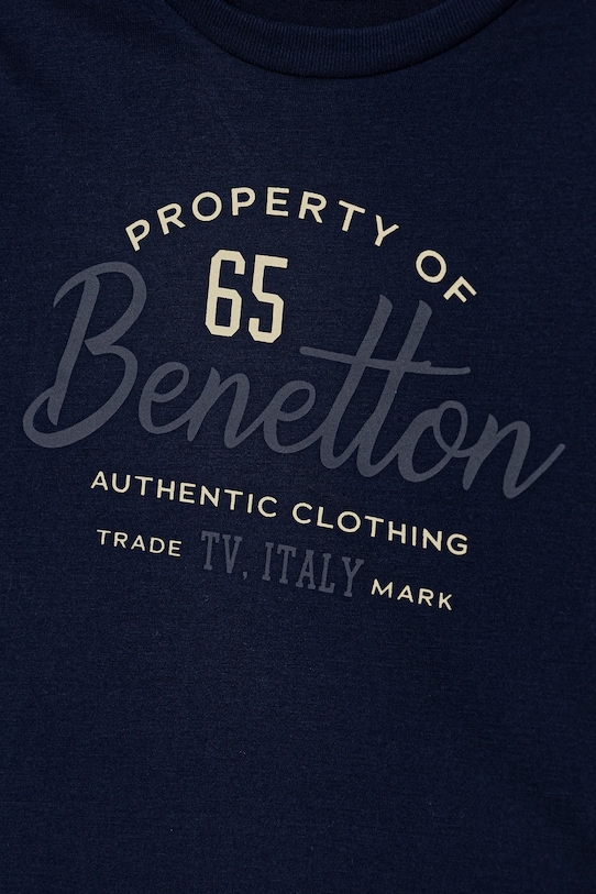 Chłopiec United Colors of Benetton longsleeve bawełniany dziecięcy 3ATNG10KT.P.Seasonal granatowy