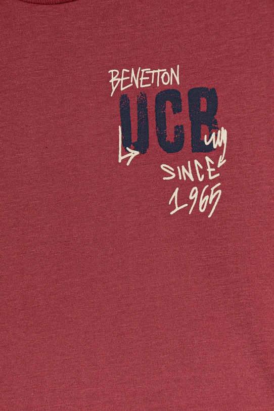 Chłopiec United Colors of Benetton longsleeve bawełniany dziecięcy 3ATNG10KT.P.Seasonal czerwony