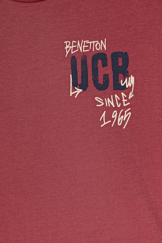 Chłopiec United Colors of Benetton longsleeve bawełniany dziecięcy 3ATNG10KT.P.Seasonal czerwony