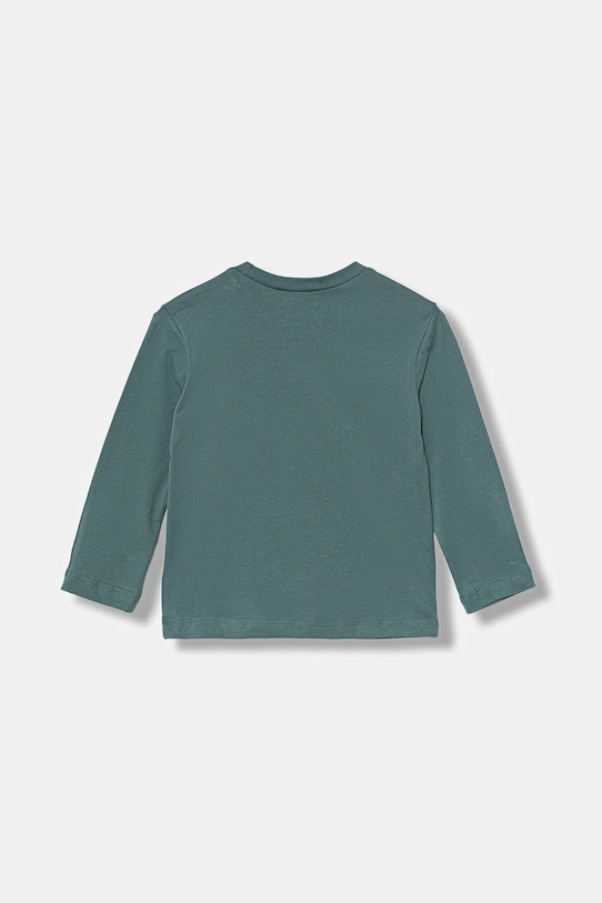 United Colors of Benetton longsleeve bawełniany dziecięcy 3ATNG10KT.P.Seasonal zielony AW25