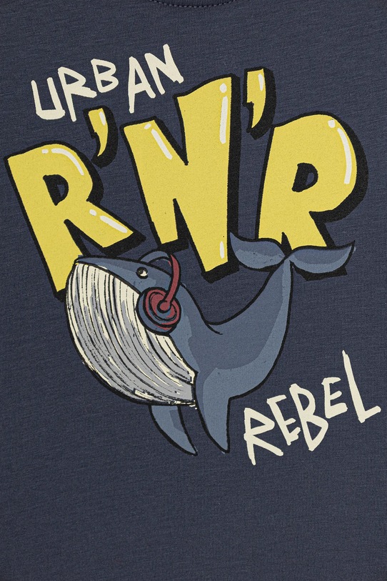 Chłopiec United Colors of Benetton longsleeve bawełniany dziecięcy 3ATNG10KU.P.Seasonal granatowy