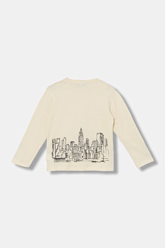 United Colors of Benetton longsleeve bawełniany dziecięcy 3ATNG10KV.P.Seasonal beżowy AW25