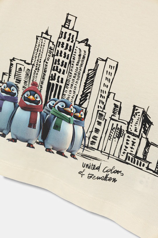 Chłopiec United Colors of Benetton longsleeve bawełniany dziecięcy 3ATNG10KV.P.Seasonal beżowy