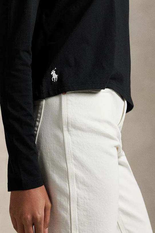 Tričko s dlhým rukávom Polo Ralph Lauren čierna 211967103