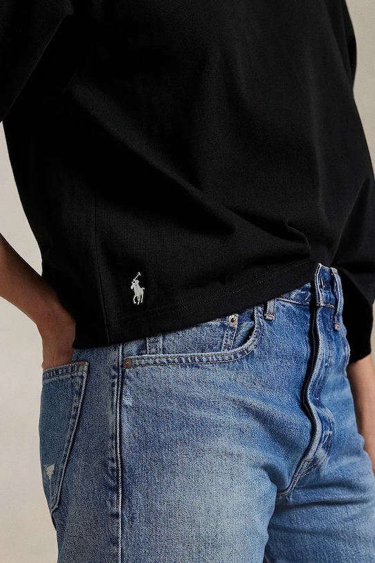 Polo Ralph Lauren longsleeve din bumbac negru 211967107