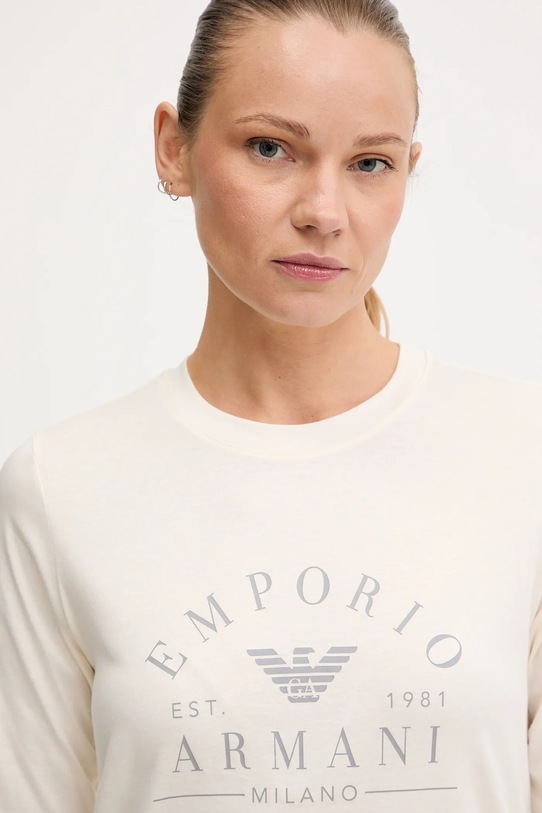 Emporio Armani Underwear longsleeve bawełniany beżowy EW001899.AF15345