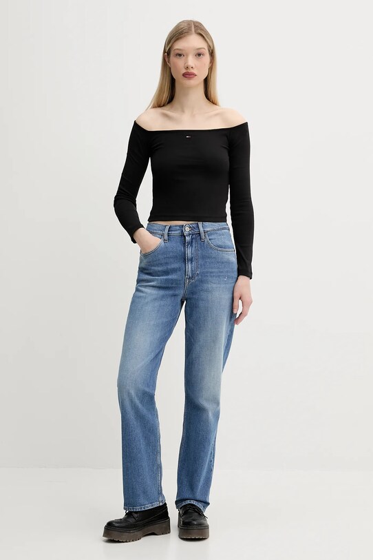 Лонгслив Tommy Jeans DW0DW20919 чёрный AW25