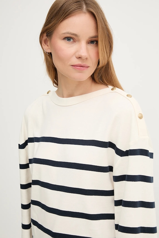 Tommy Hilfiger longsleeve bawełniany beżowy WW0WW45760