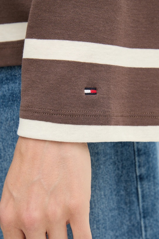 Βαμβακερή μπλούζα με μακριά μανίκια Tommy Hilfiger WW0WW45760