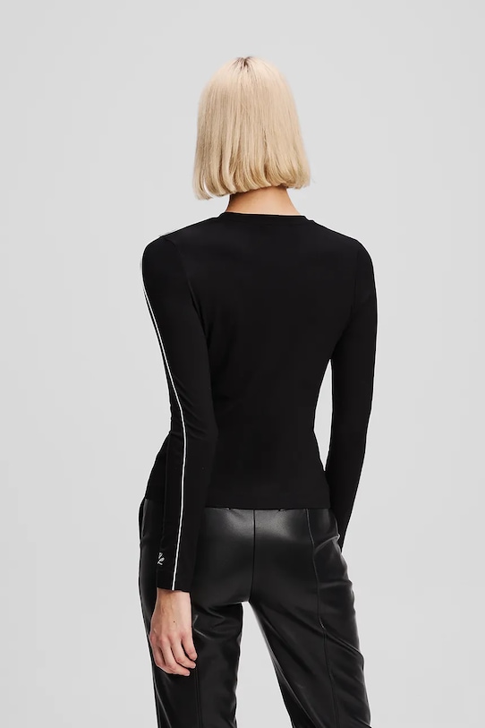 Karl Lagerfeld longsleeve A3W17007 czarny AW25