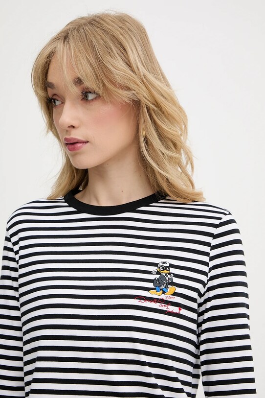 Bavlněné tričko s dlouhým rukávem Karl Lagerfeld KL X DISNEY černá A3W17091