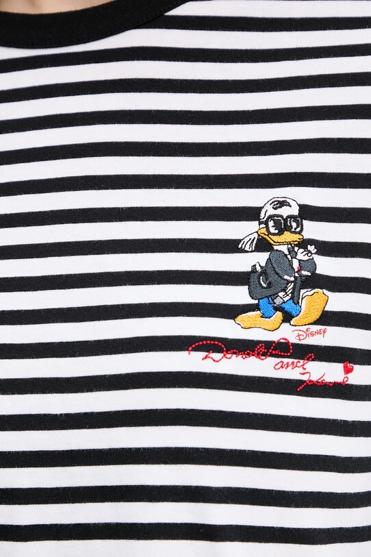 Bavlněné tričko s dlouhým rukávem Karl Lagerfeld KL X DISNEY A3W17091 černá