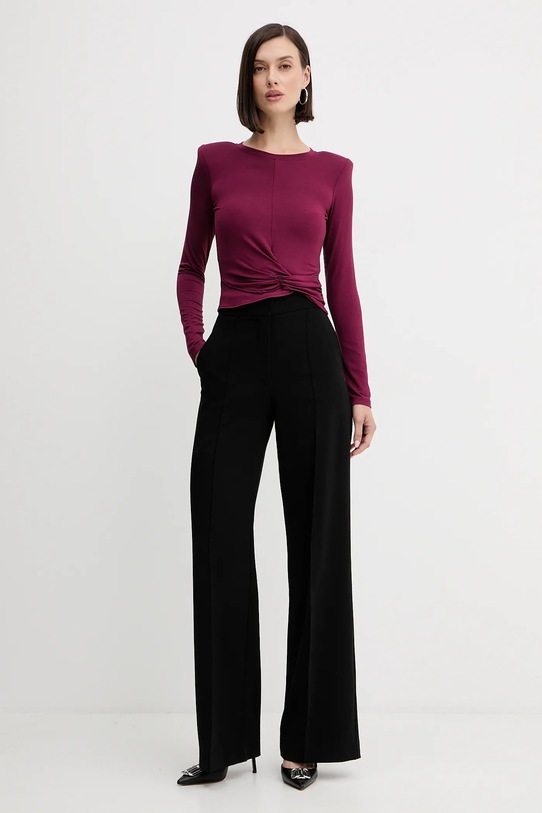 Simona Corsellini longsleeve A25CPTS00101 bordowy AW25