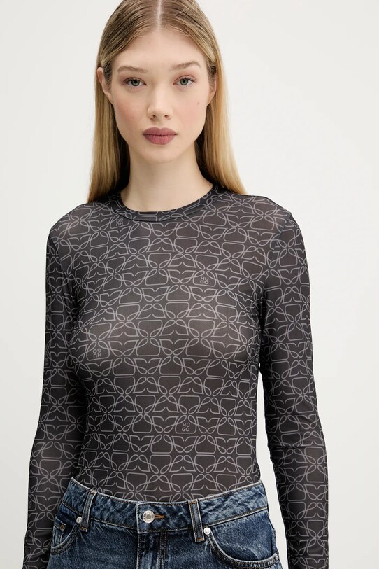 HUGO longsleeve szary 50542422
