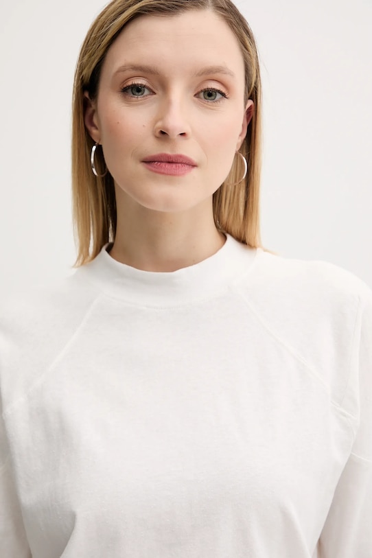 G-Star longsleeve din bumbac alb D26611.D601