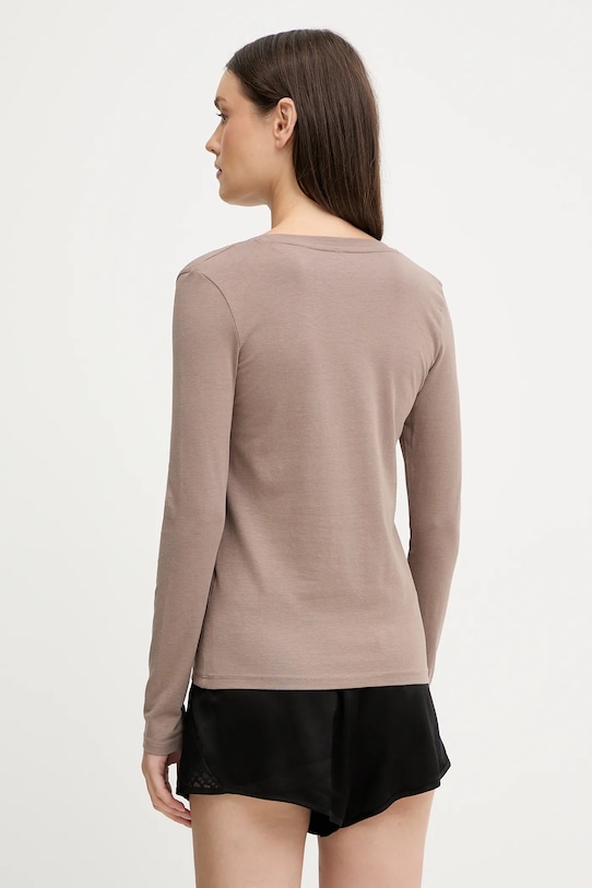 Guess longsleeve NEW CARRIE O5RI00.KBBU1 brązowy AW25