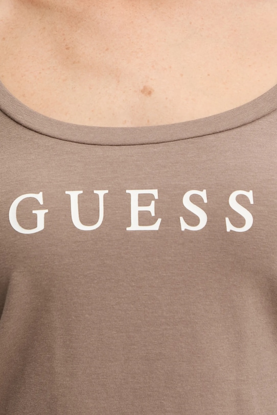 Guess longsleeve NEW CARRIE brązowy O5RI00.KBBU1