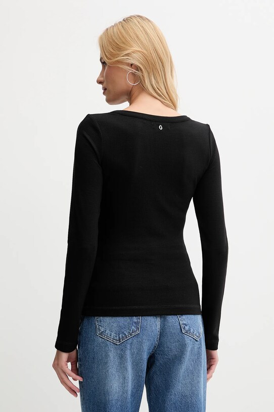 Odzież Guess longsleeve LENA W5YP12.KCTC2 czarny