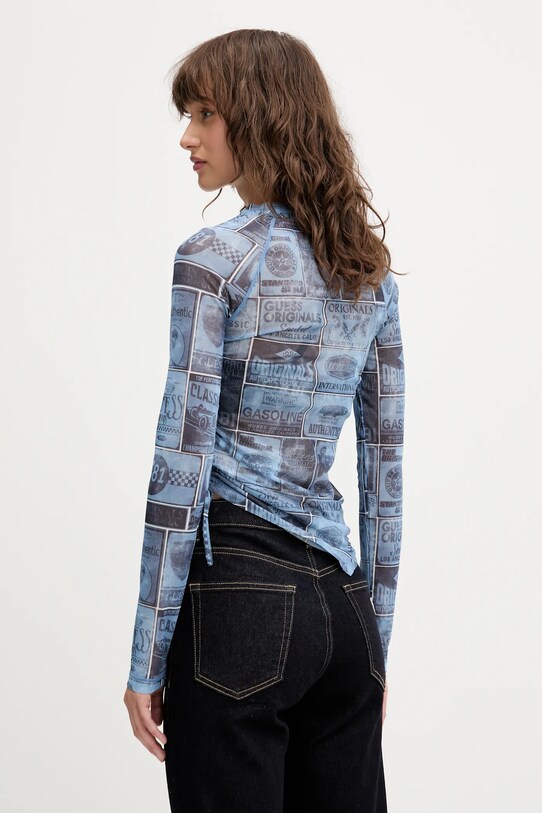 Одежда Лонгслив Guess Originals W5YP43.KBBF2 голубой