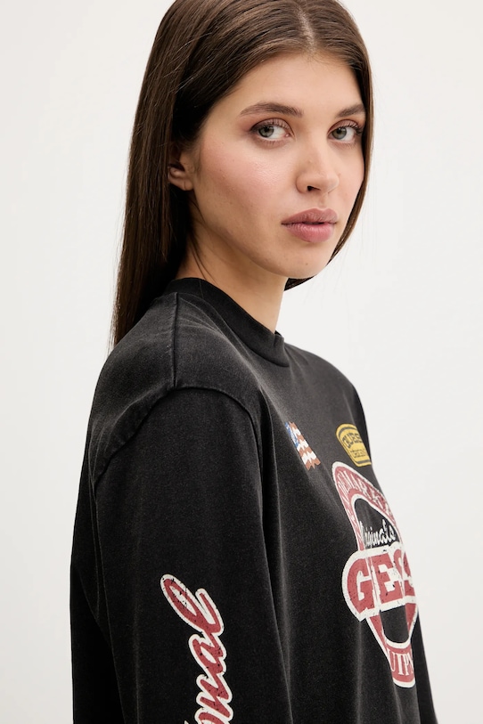 Guess Originals longsleeve din bumbac negru M5YI56.K8FQ4